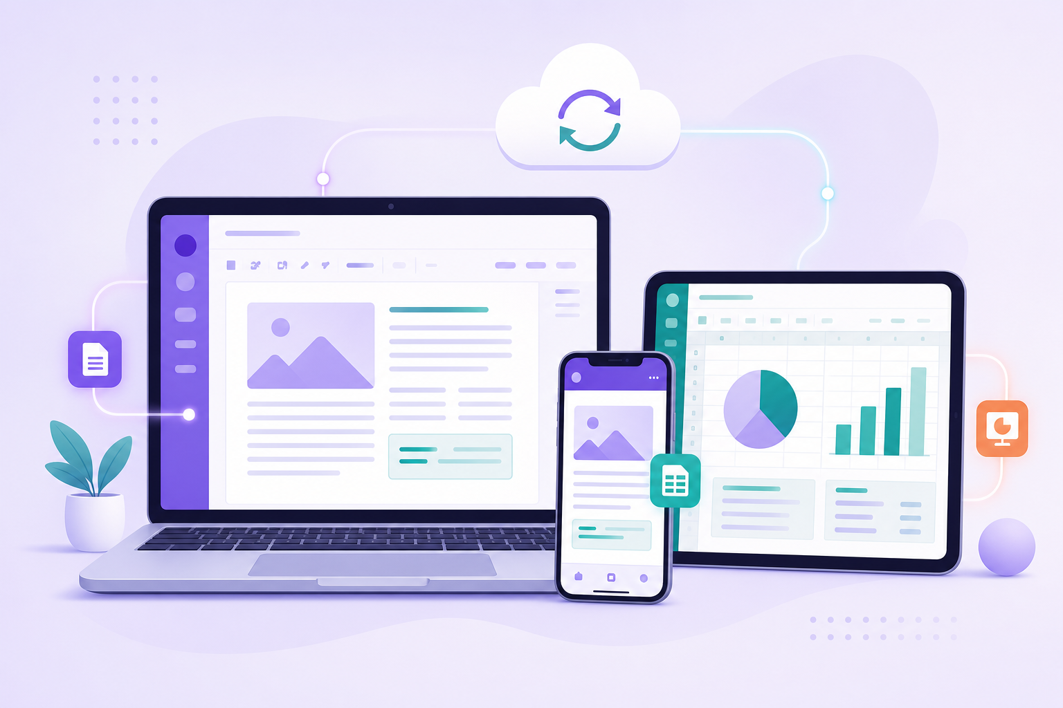 WPS Office 多设备云端同步示意图